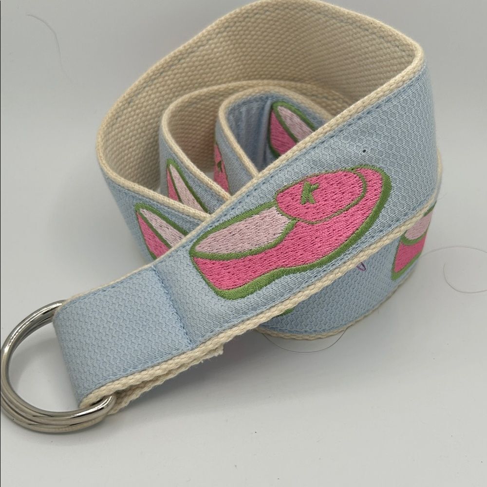 CJ Laing Perfectly Preppy D-ring Belt - Loafer embroidered - Size S